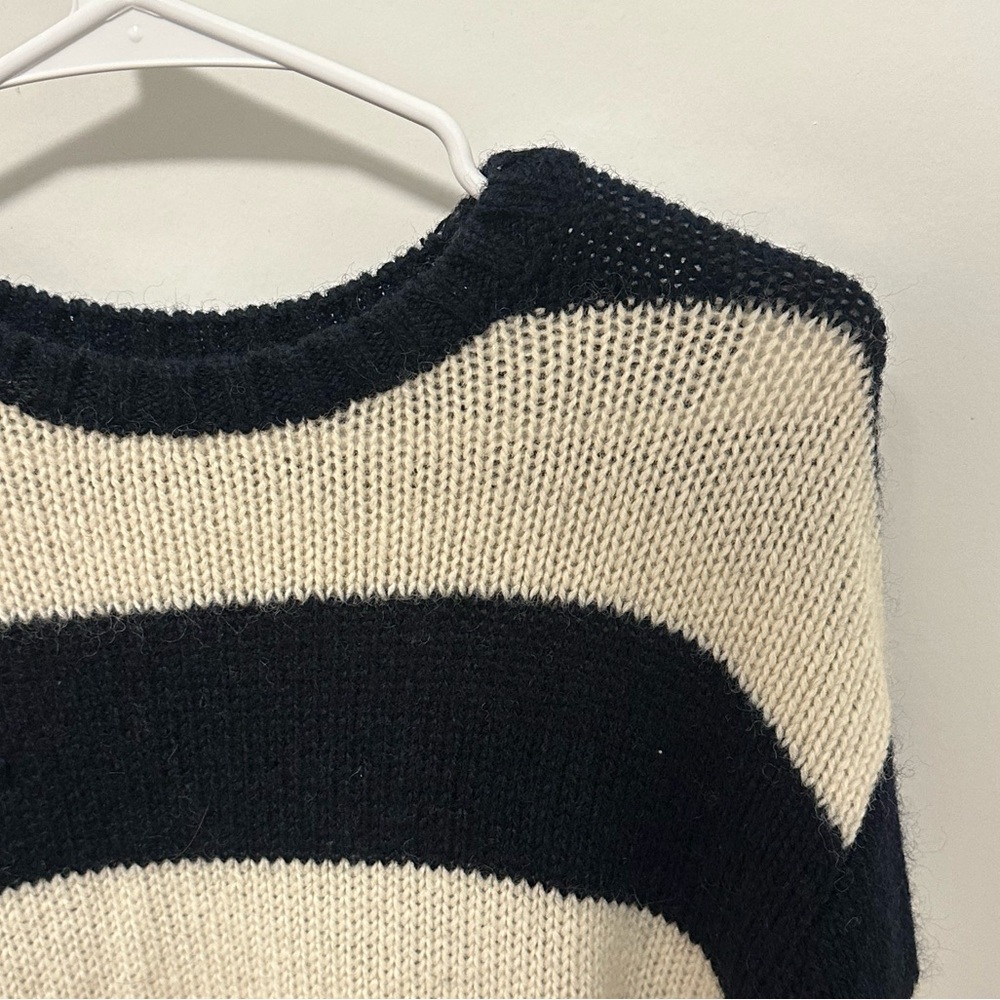 Brandy Melville blue & cream striped sweater